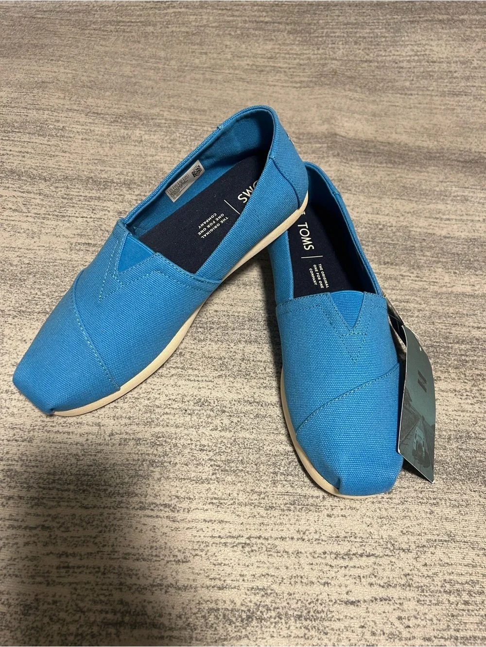 Toms Women's Canvas Slip-On Flats in Bright Blue